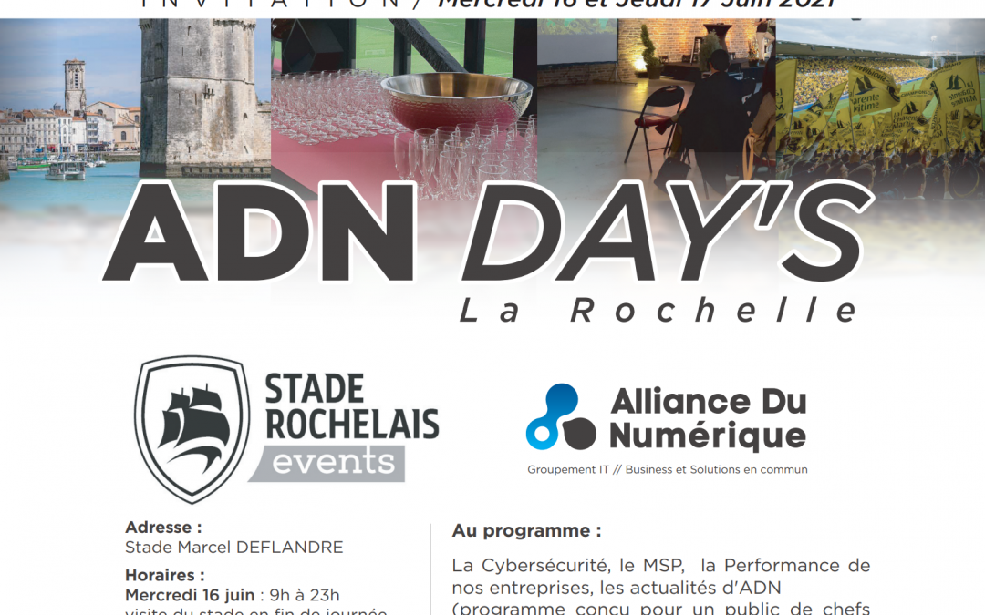 ADN Days à La Rochelle 16 et 17 Juin 2021